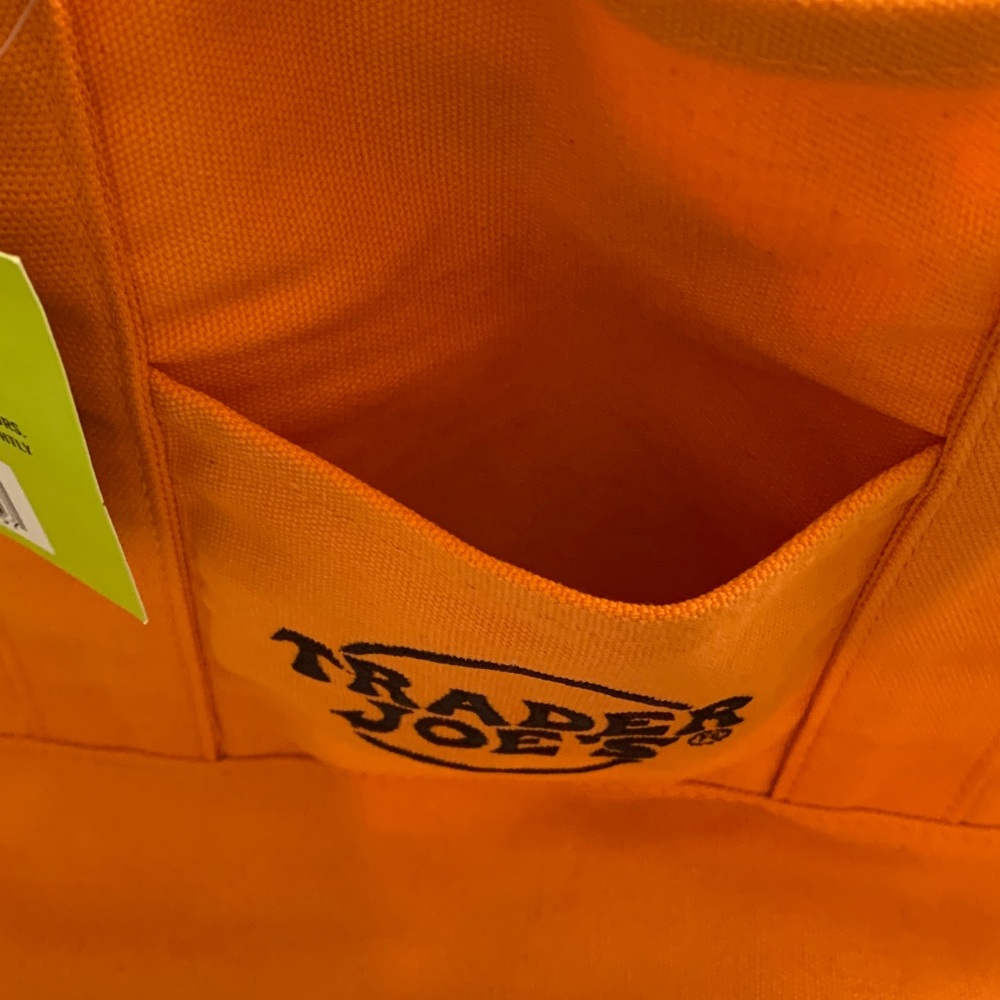 Trader Joe's Halloween Trick or Treat Orange Tote Bag - Picture 12 of 12